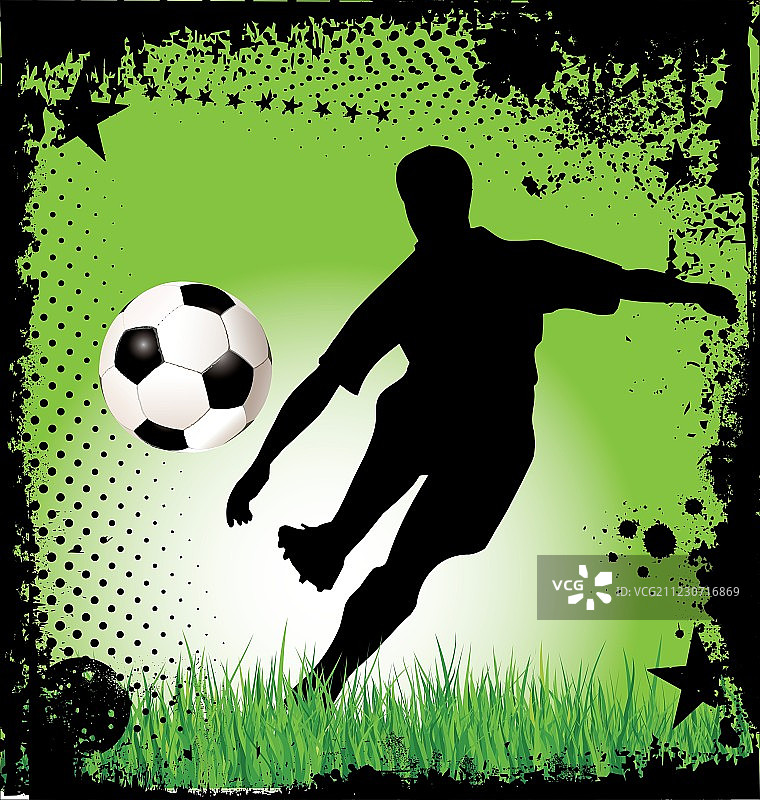 足球Grunge风格背景图片素材