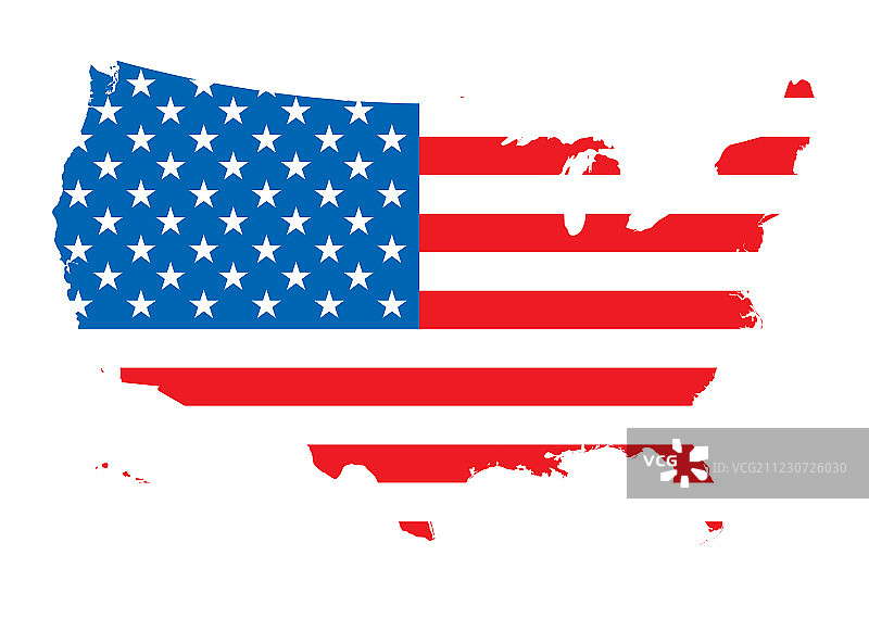 美国地图旗帜图片素材