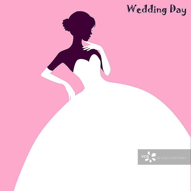 时尚婚礼优雅新娘礼服图片素材