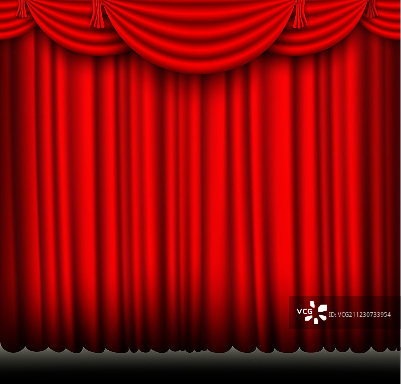 红色丝绸帷幔图片素材