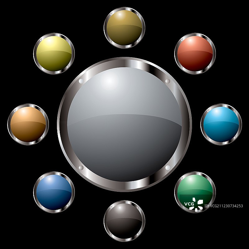 金属环绕中心图片素材