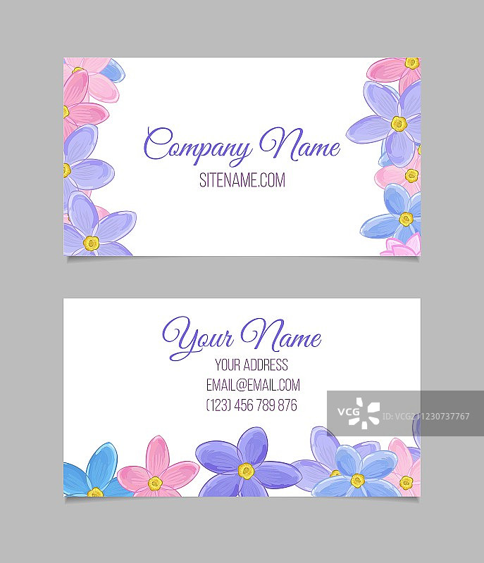 花卉卡片模板图片素材