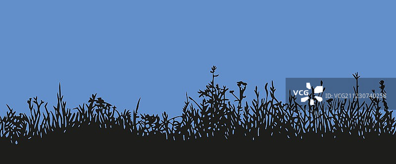 无缝水平草地图案图片素材