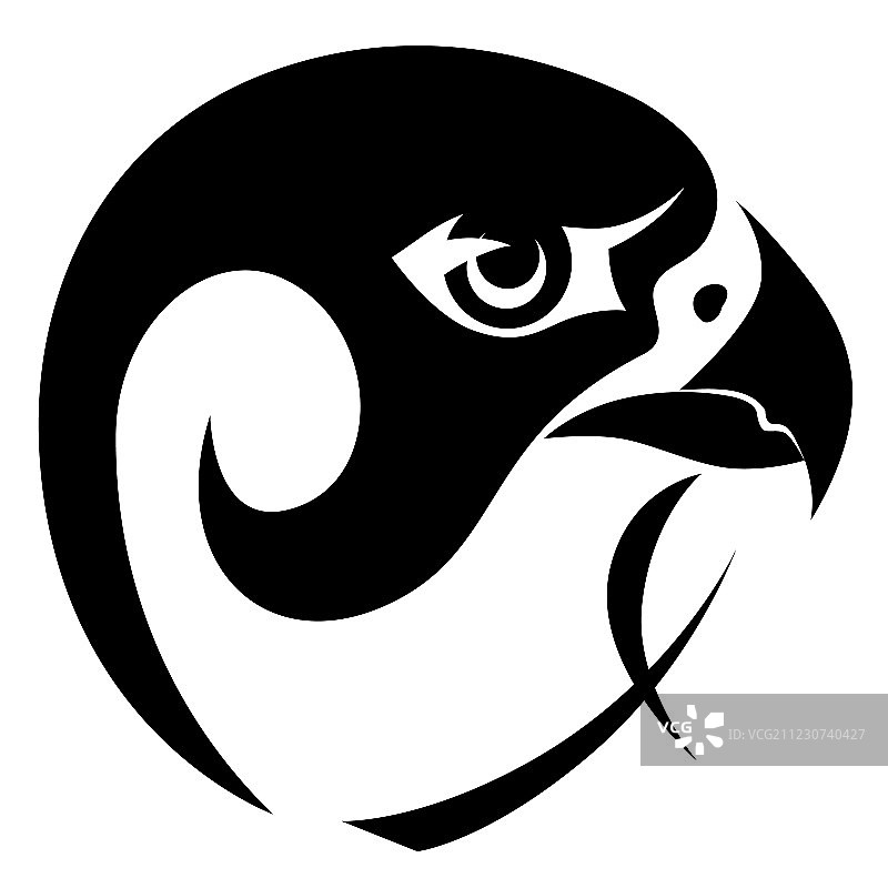 猎鹰头部标志图片素材