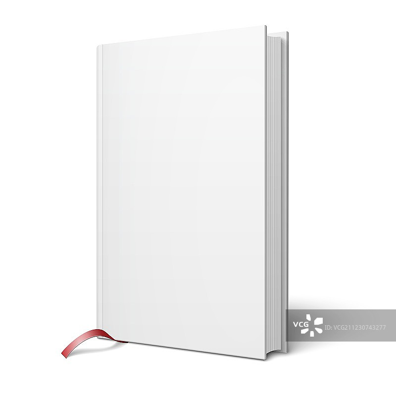 带书签的空白竖版书本模板图片素材