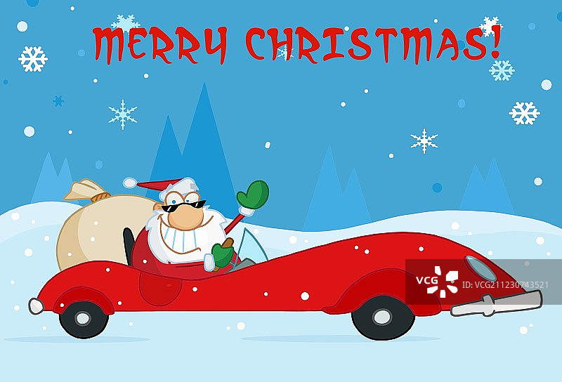 圣诞节圣诞老人贺卡图片素材