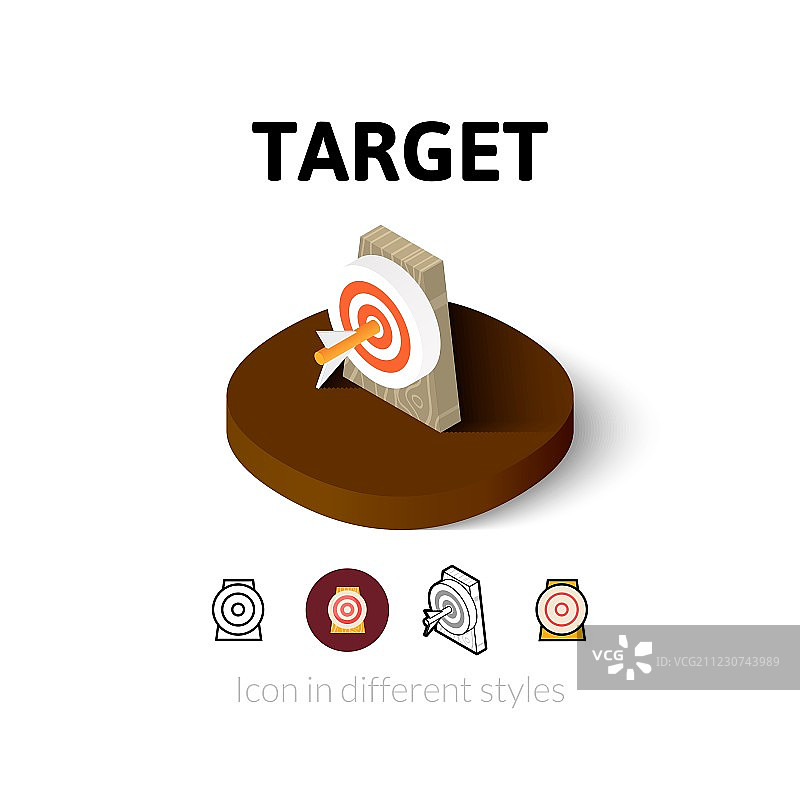 不同风格的目标图标图片素材