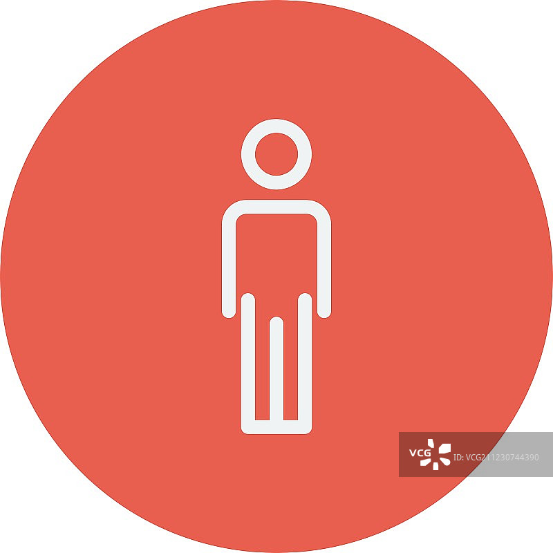 男人站立细线图标图片素材