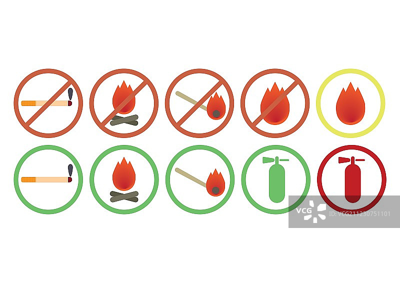 消防员图标禁止吸烟图片素材