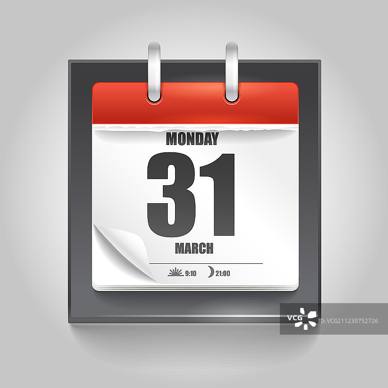 日历页面图片素材