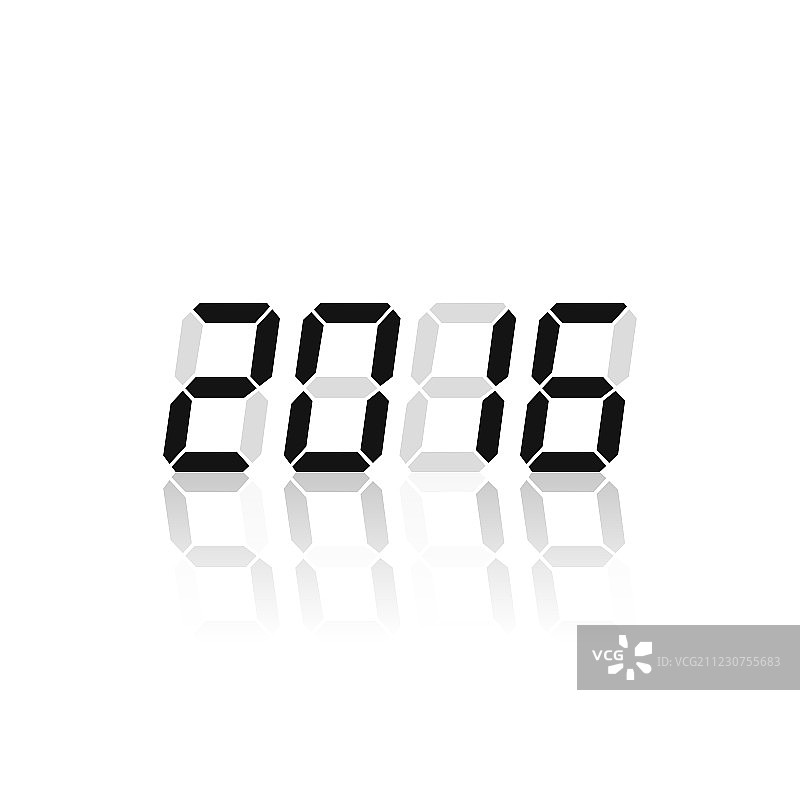 黑色数字2016图片素材