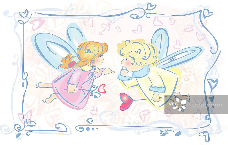 天使插画图片素材