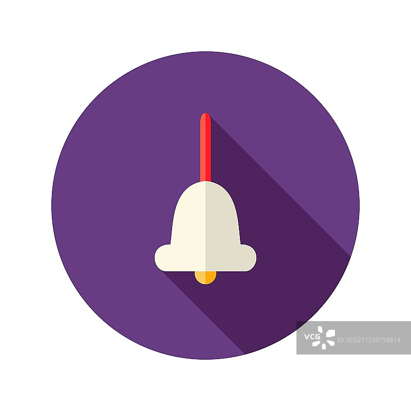 圣诞手柄铃铛扁平图标图片素材