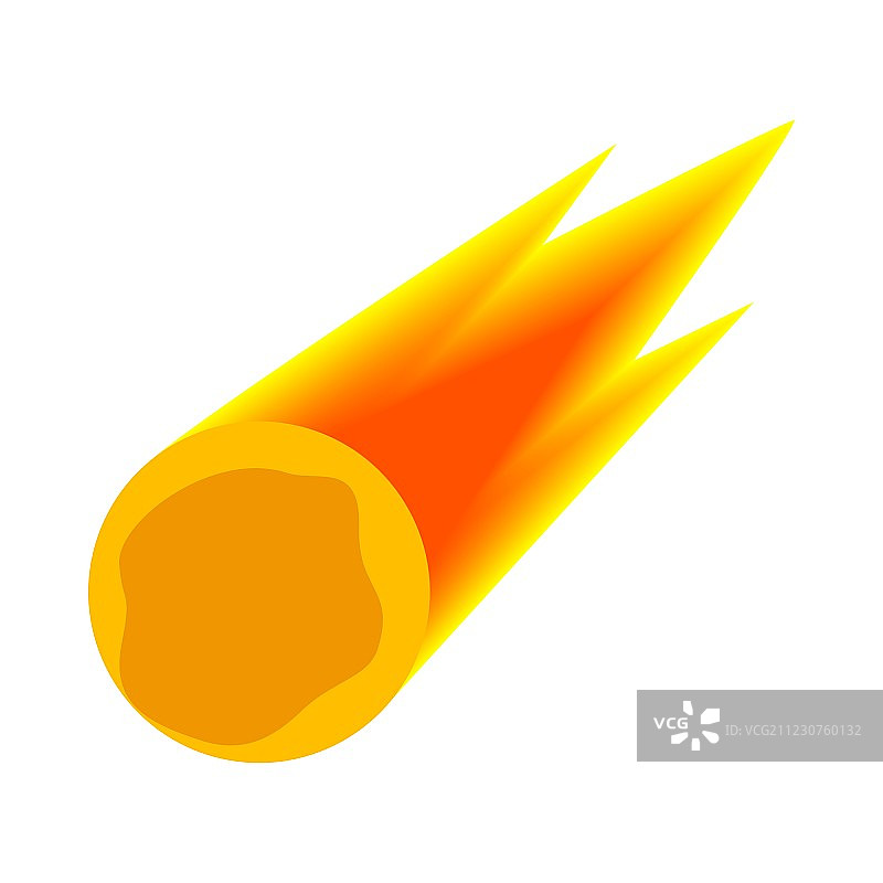 带长尾图标的坠落流星图片素材