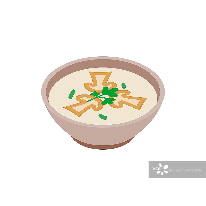 2.5D风格蘑菇汤图标图片素材