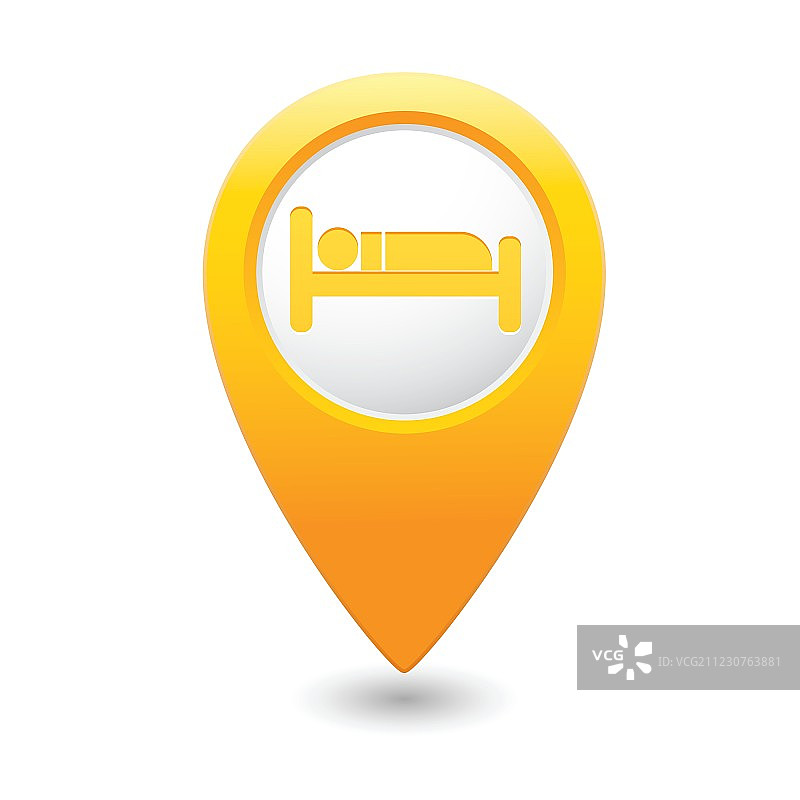 床铺地图指针黄色图片素材