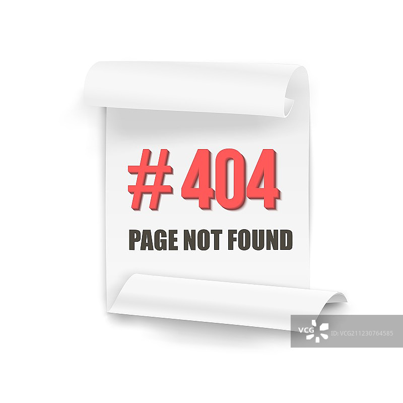 404错误折叠纸质banner页面图片素材