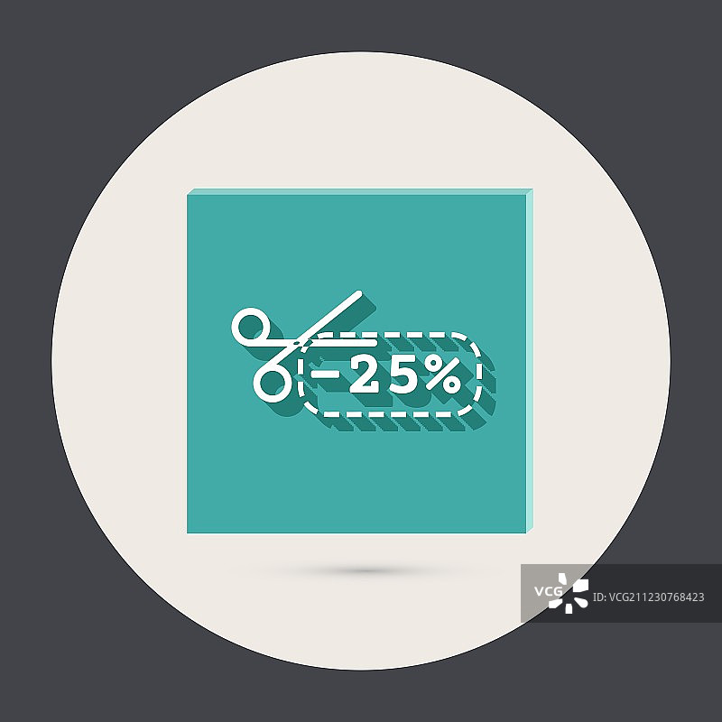 带剪刀的折扣券图片素材