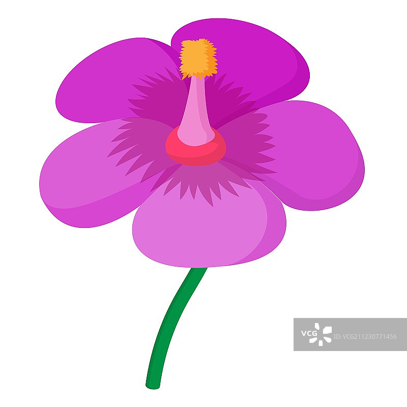紫色花朵卡通风格图标图片素材