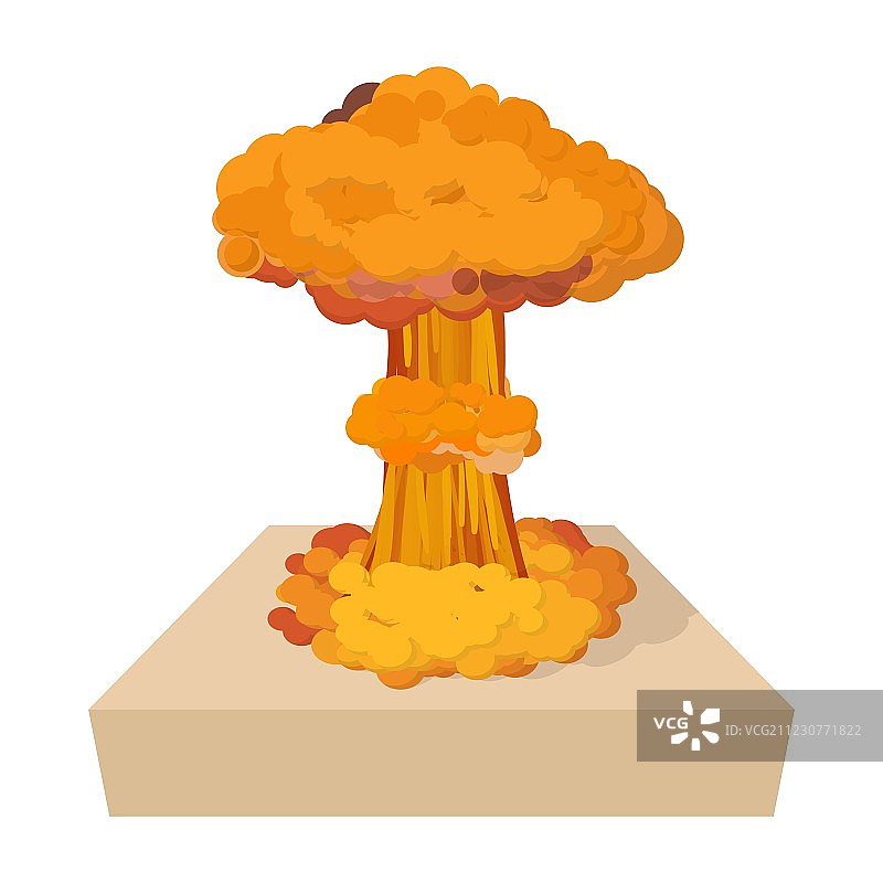 卡通风格的核爆炸图标图片素材