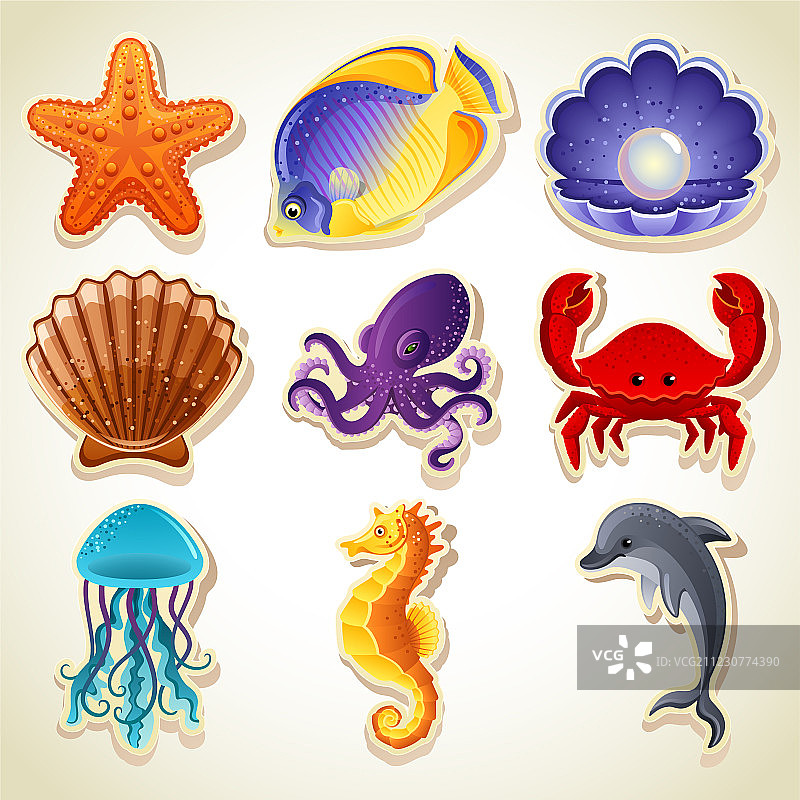 海洋动物图标图片素材