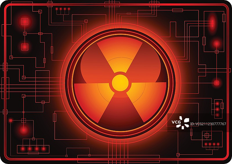 核标志微观示意图图片素材