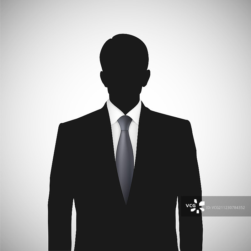 系领带的男子轮廓图片素材