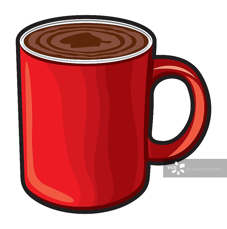 白色背景上的咖啡杯特写图片素材