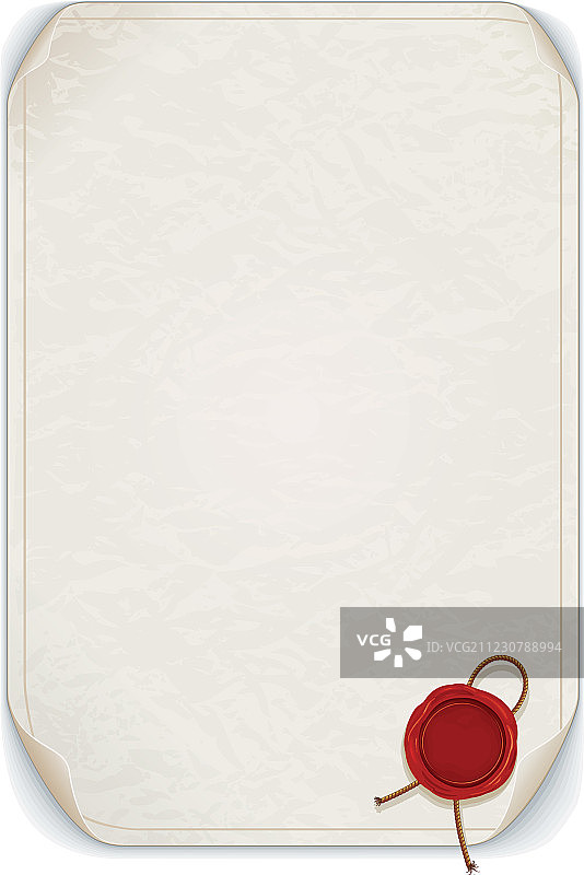 带有蜡封的手稿卷轴图片素材