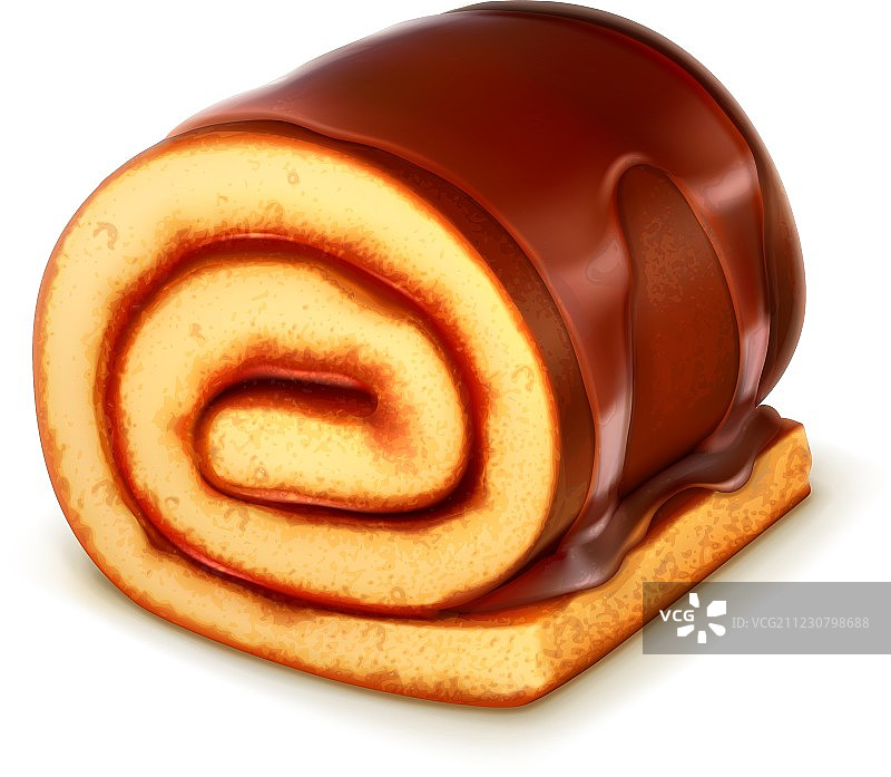 巧克力卷蛋糕细节图片素材