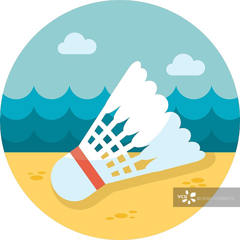 羽毛球运动扁平图标图片素材