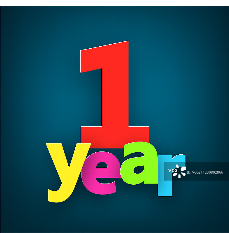 一周年纸质标牌图片素材