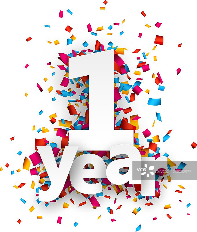 一岁纸屑标志图片素材