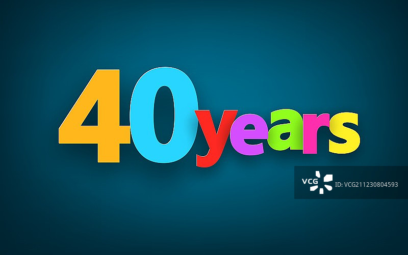 四十年纸质标志图片素材