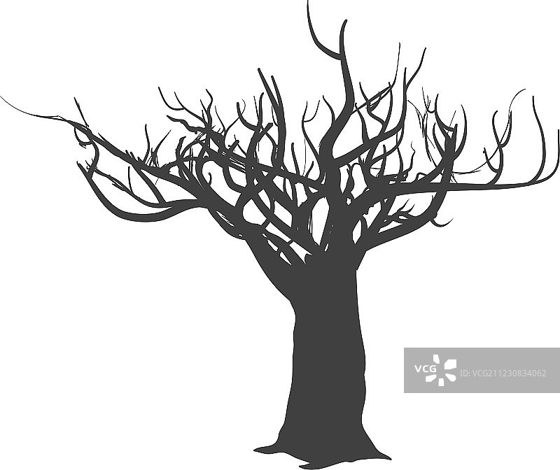 枯树图标自然设计图片素材