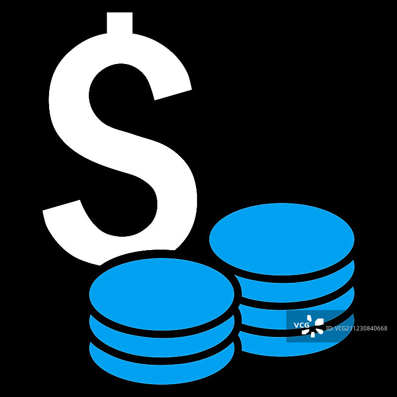美元现金扁平图标图片素材