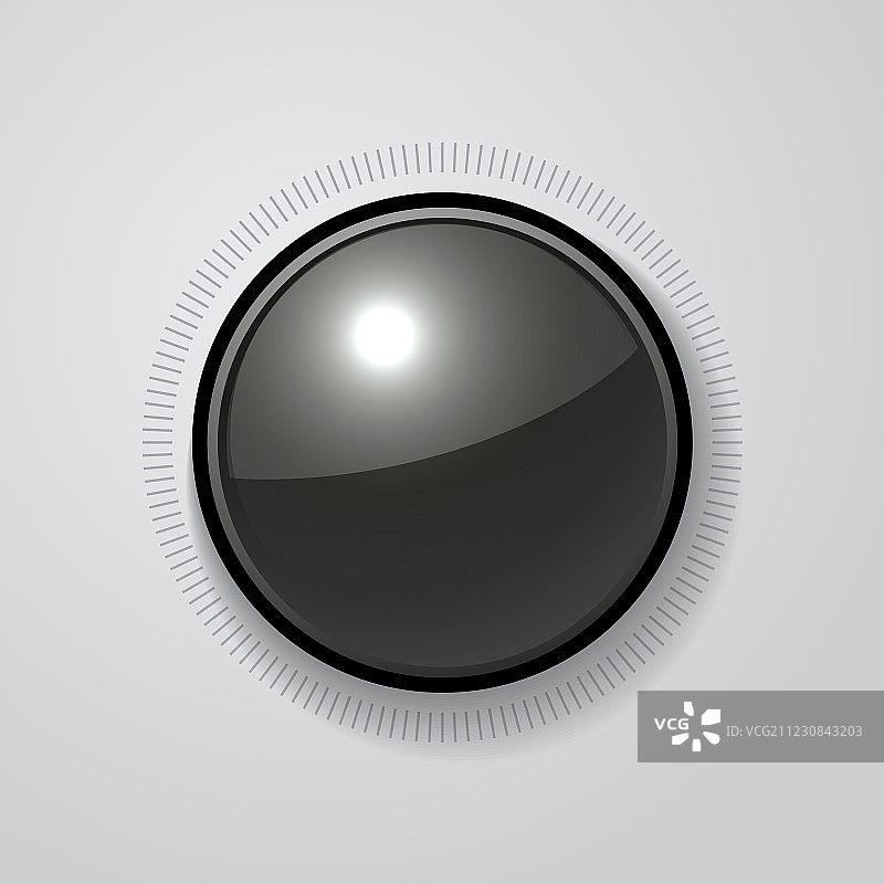 黑色光面音量旋钮图片素材