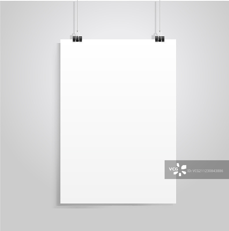 带夹子的白纸图片素材