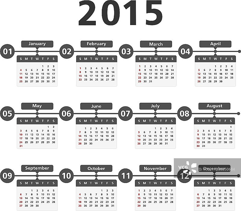 2015年日历图片素材