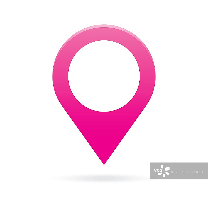 粉色地图指针GPS定位旗帜图标图片素材