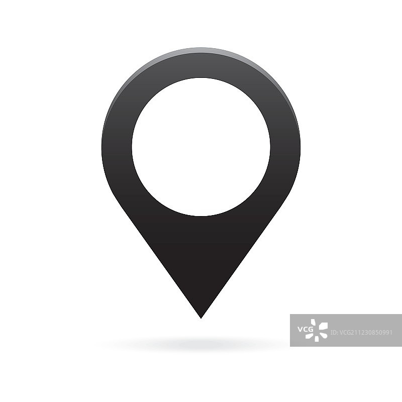 黑色地图指针图标GPS定位旗帜图片素材