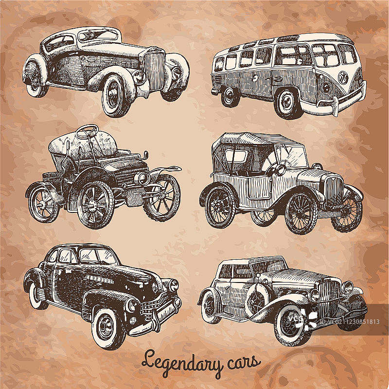 复古汽车合集图片素材