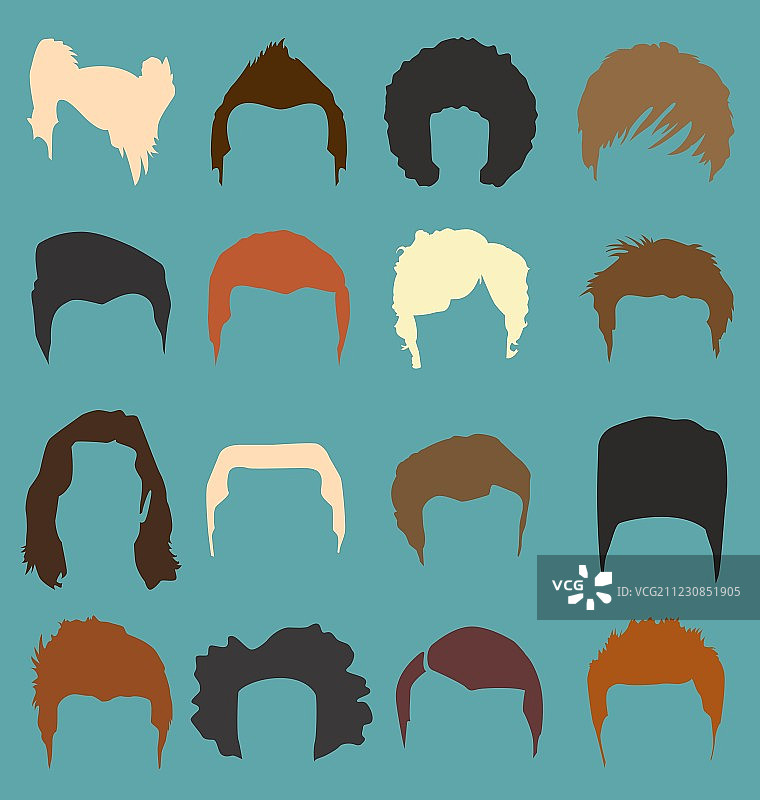 彩色男士发型图片素材