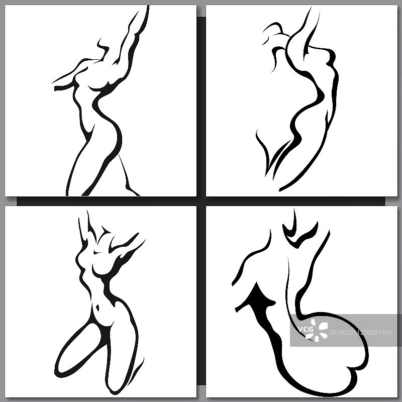 女人躯干素描图片素材