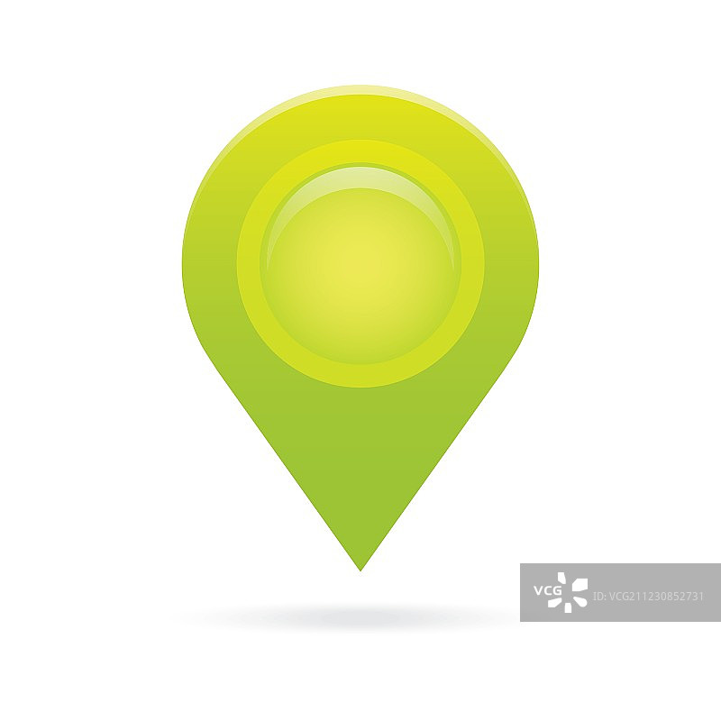 绿色地图指针图标GPS定位标记图片素材