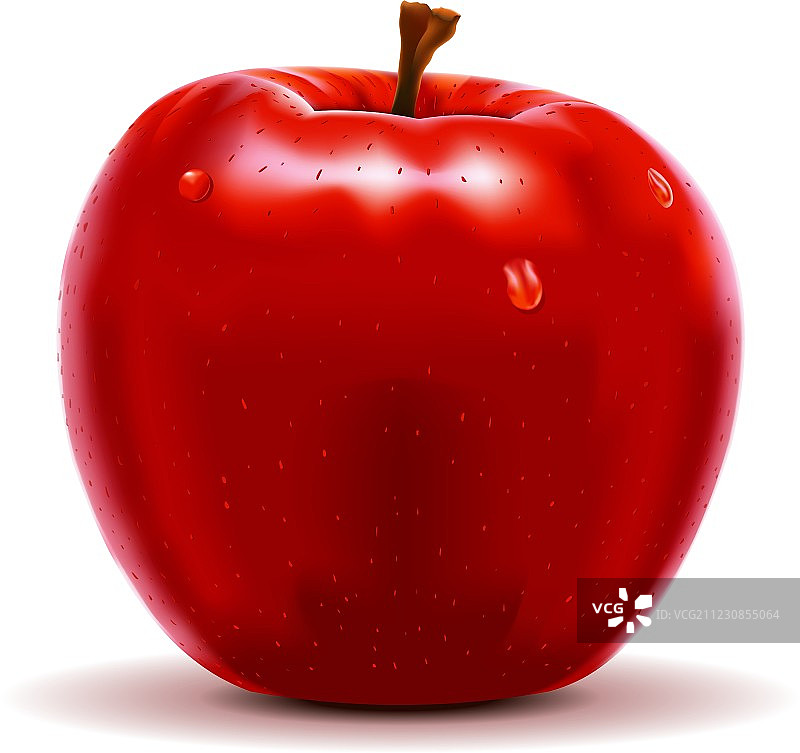 白色背景上的红苹果图片素材