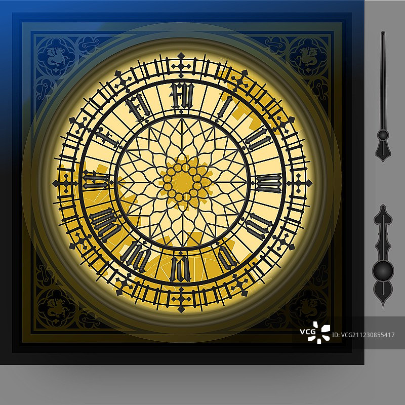 维多利亚魔法时钟象限图片素材