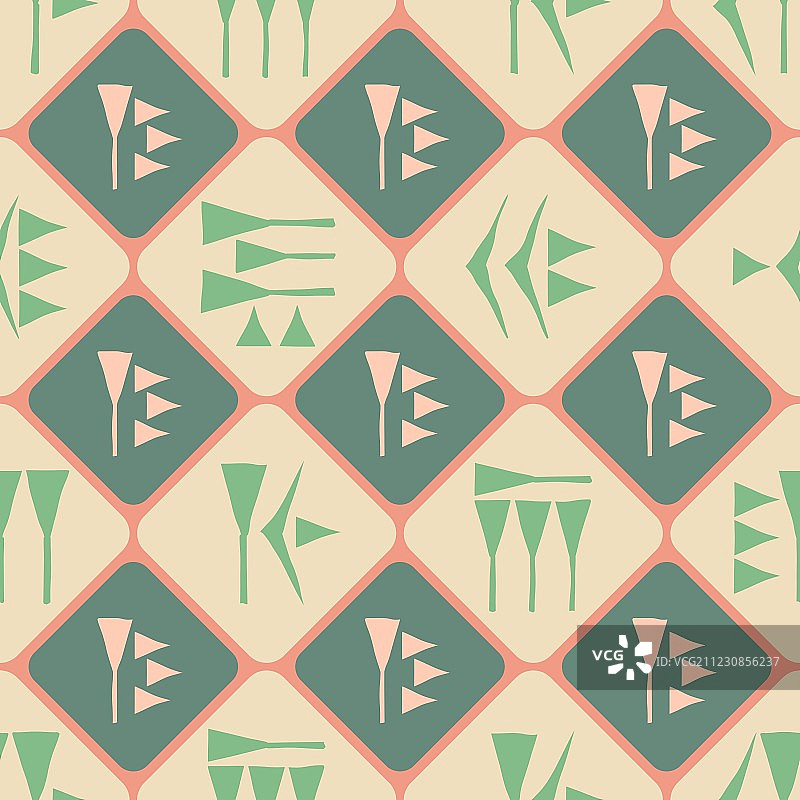 楔形文字无缝背景图片素材