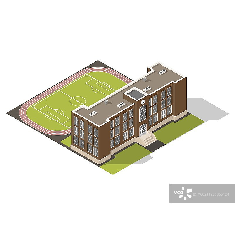 学校2.5D图标集图片素材