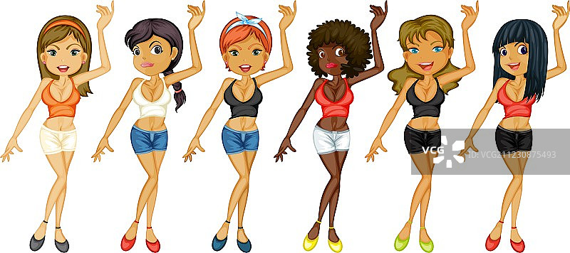 跳舞的女孩们图片素材